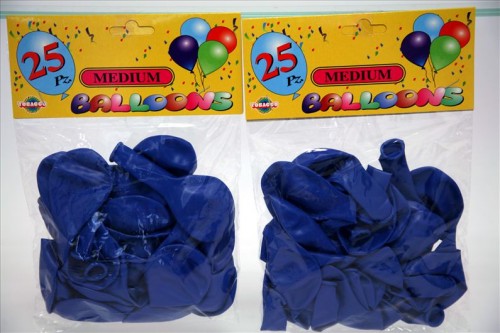 Busta da 25 palloncini blu