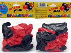 Palloncini gonfiabili squadra rossonera 25pz
