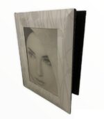 Portafoto color Silver in metallo fantasia geometrica 9x13 cm + Album 48 Pagine