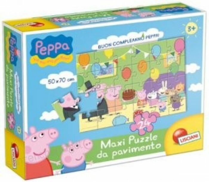 Peppa Pig maxi puzzle da pavimento buon compleanno Peppa Pig 24 pezzi LISCIANI
