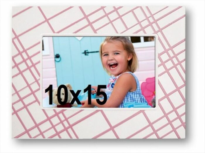 Cornice portafoto per bambini decorazione geometrica rosa 10X15cm