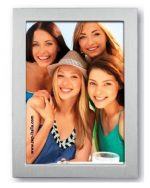 Cornice portafoto in metallo color argento 15x20 cm