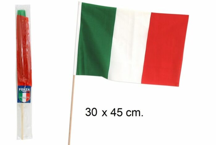 Bandiera Italia con asta