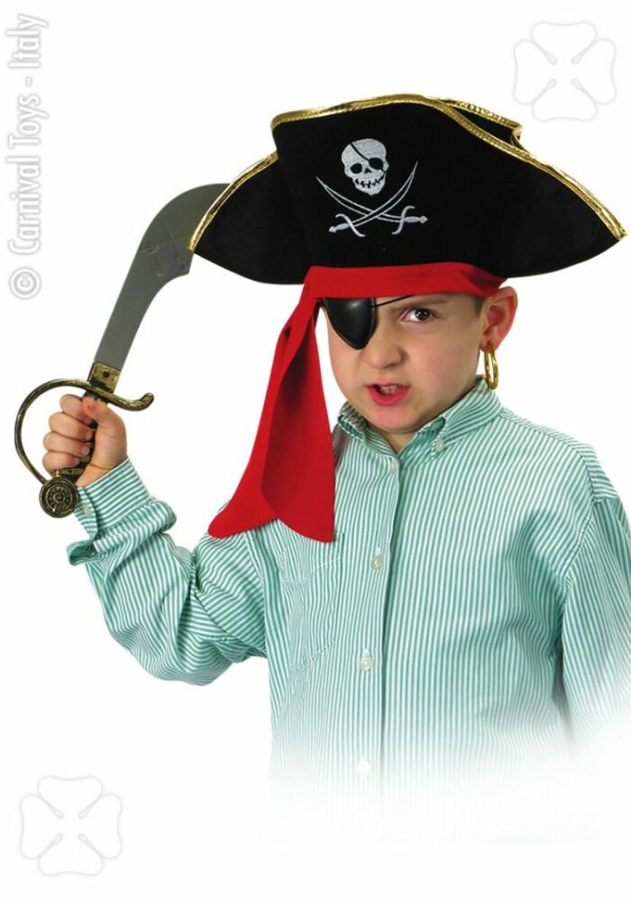 Set pirata composto da cappello spada benda ed orecchino