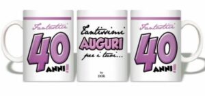 Tazza buon compleanno 40 anni