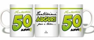 Tazza buon compleanno 50 anni