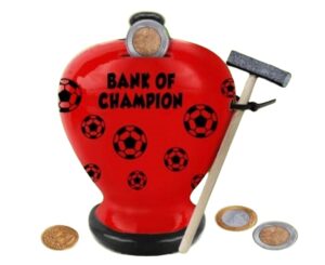 Salvadanaio terracotta squadra rossonera