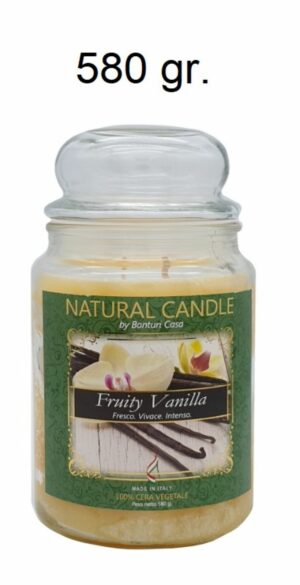 Candela Profumata NATURE CANDLE 580 gr Fragranza Fruity Vanilla