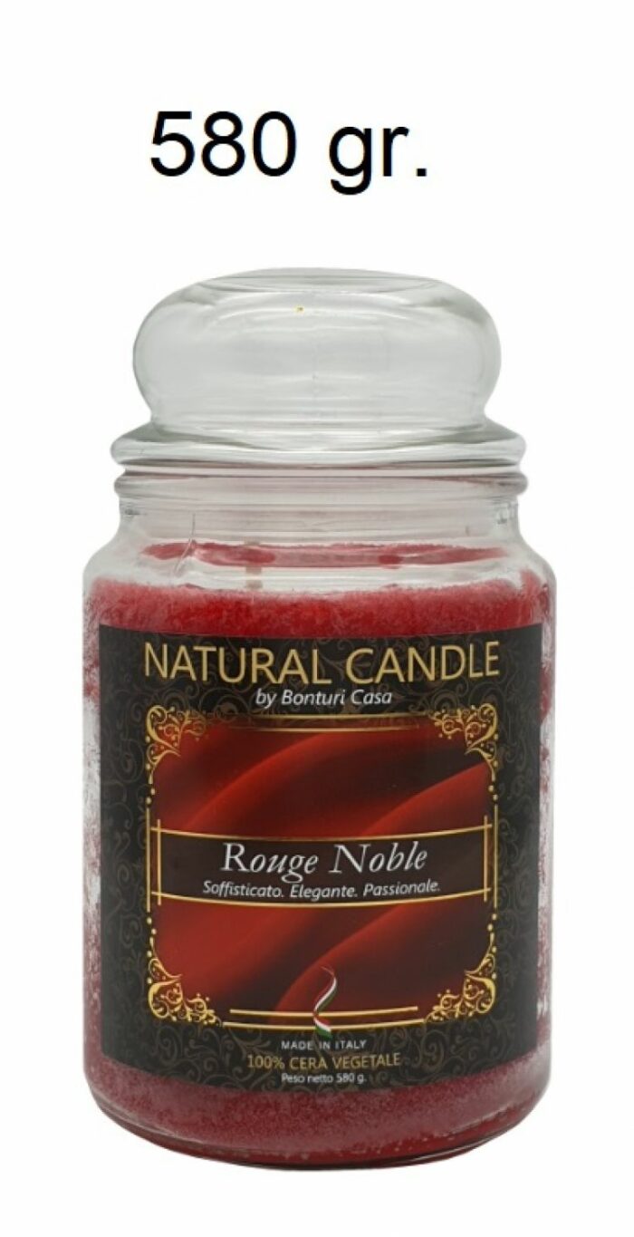 Candela Profumata NATURE CANDLE 580 gr Fragranza Rouge Noble