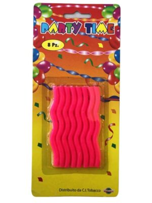 Candeline Zig Zag Rosa 8pz