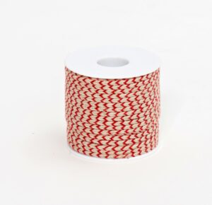 rondella INDIE largo 3 mm lungo 50 metri colore bianco e rosso