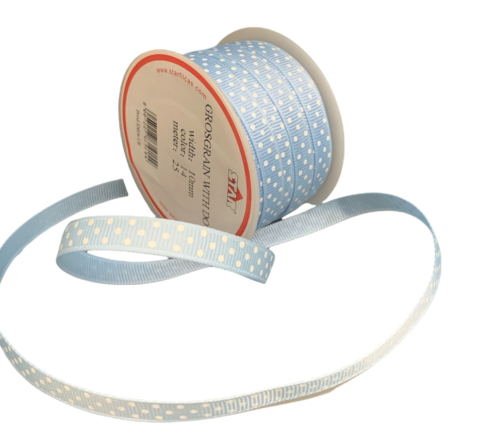 Rotolo Nastro Bianco 10mm Grosgrain