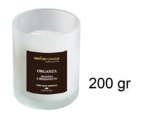Candela Profumata NATURE CANDLE Linea Atelier 200 gr Fragranza Organza