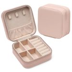 Portagioie ecopelle ROSA con chiusura zip