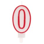 Candelina Numero 0 con sostegno 8,5cm