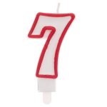 Candelina Numero 7 con sostegno 8,5cm