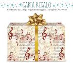 Carta regalo pentagramma 12 fogli 70x100