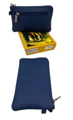 Portachiavi in vera pelle CONTE MASSIMO con rfid colore blu