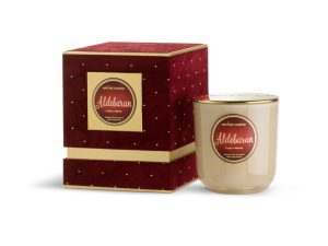 Candela profumata 210gr Linea LE STELLE - Aldebaran - Fragranza cuoio e menta