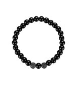 Bracciale uomo Navigare con sfere nere - Confezione con scatola